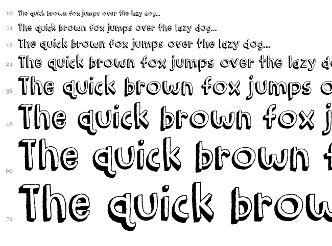 Barking Cat font waterfall